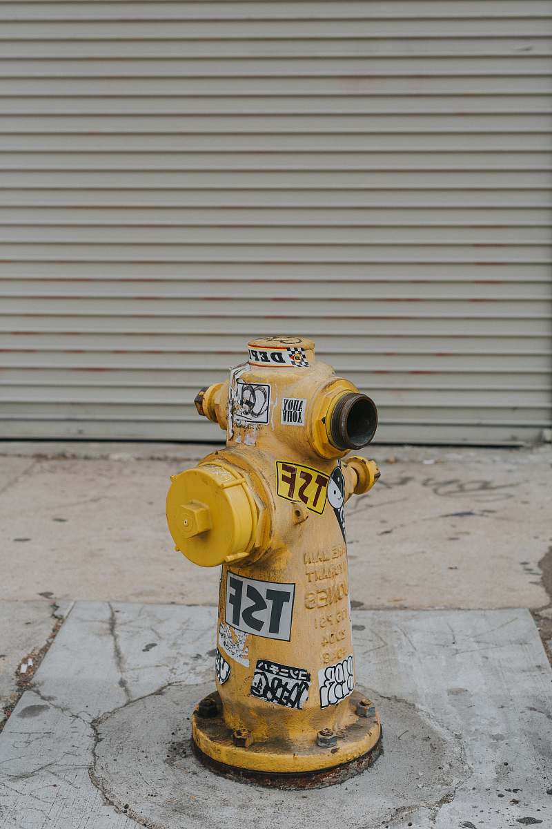 los angeles yellow and white fire hydrant united states